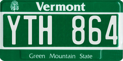 VT license plate YTH864