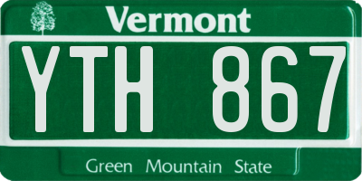 VT license plate YTH867