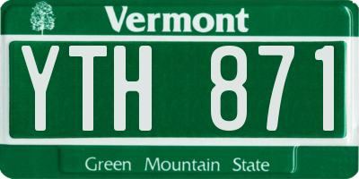 VT license plate YTH871