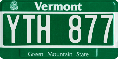 VT license plate YTH877