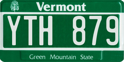 VT license plate YTH879