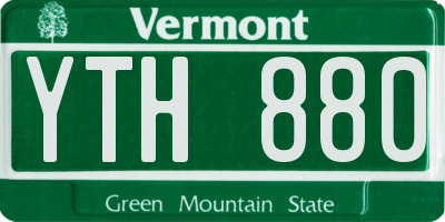 VT license plate YTH880