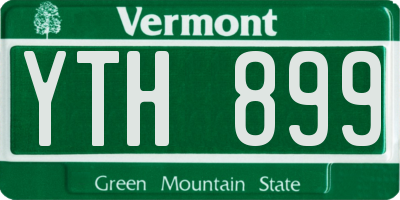 VT license plate YTH899