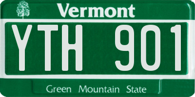 VT license plate YTH901