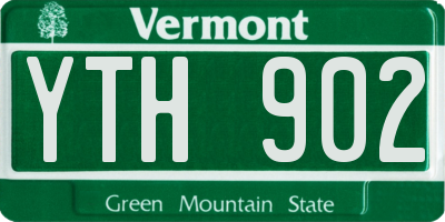 VT license plate YTH902