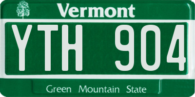 VT license plate YTH904