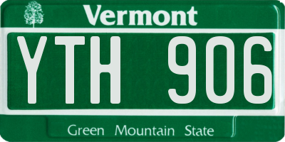 VT license plate YTH906