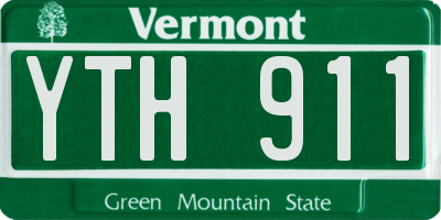 VT license plate YTH911