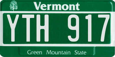 VT license plate YTH917