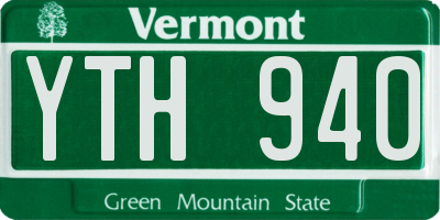 VT license plate YTH940