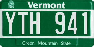 VT license plate YTH941