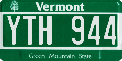 VT license plate YTH944