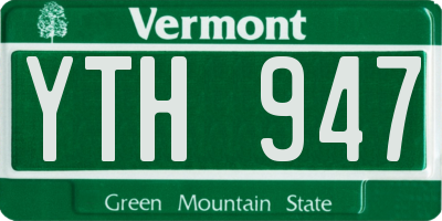 VT license plate YTH947