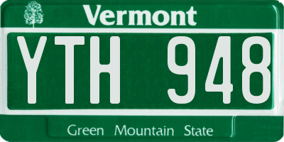 VT license plate YTH948