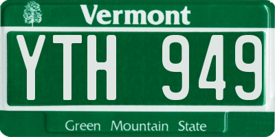 VT license plate YTH949