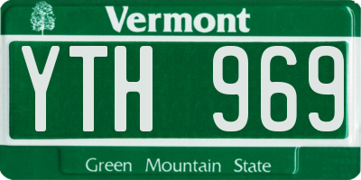 VT license plate YTH969
