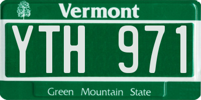 VT license plate YTH971