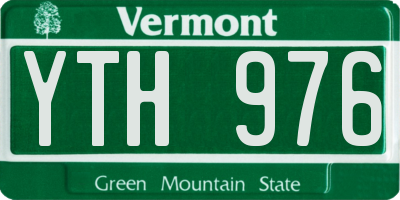 VT license plate YTH976