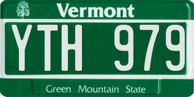 VT license plate YTH979