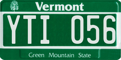VT license plate YTI056