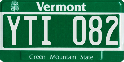 VT license plate YTI082