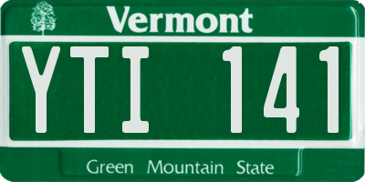 VT license plate YTI141