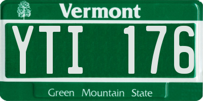 VT license plate YTI176