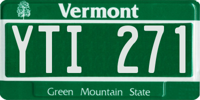VT license plate YTI271