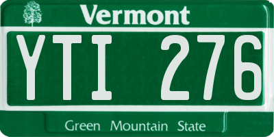 VT license plate YTI276