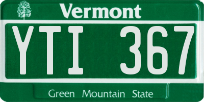 VT license plate YTI367