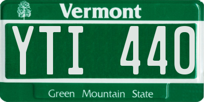 VT license plate YTI440