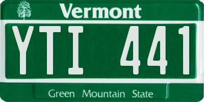 VT license plate YTI441