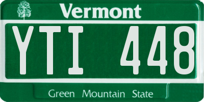 VT license plate YTI448