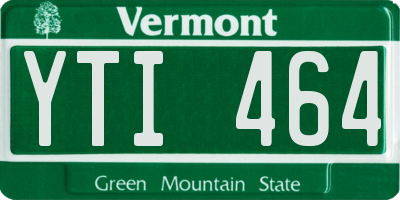VT license plate YTI464