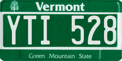 VT license plate YTI528