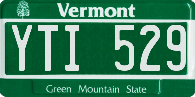 VT license plate YTI529