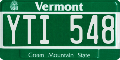 VT license plate YTI548