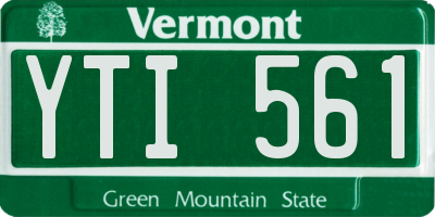 VT license plate YTI561