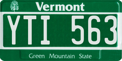 VT license plate YTI563