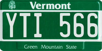 VT license plate YTI566
