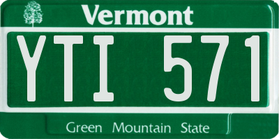 VT license plate YTI571