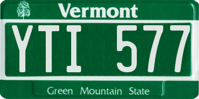 VT license plate YTI577