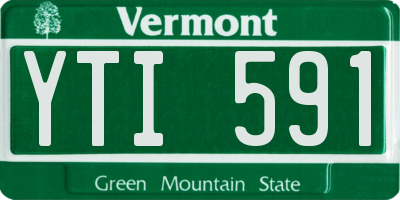 VT license plate YTI591