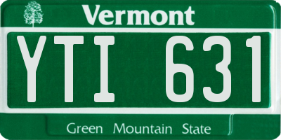 VT license plate YTI631