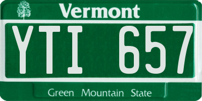 VT license plate YTI657