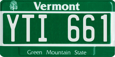 VT license plate YTI661