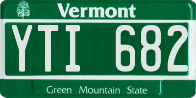 VT license plate YTI682