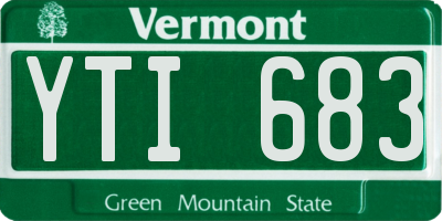 VT license plate YTI683