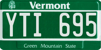 VT license plate YTI695