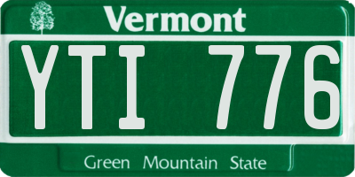 VT license plate YTI776